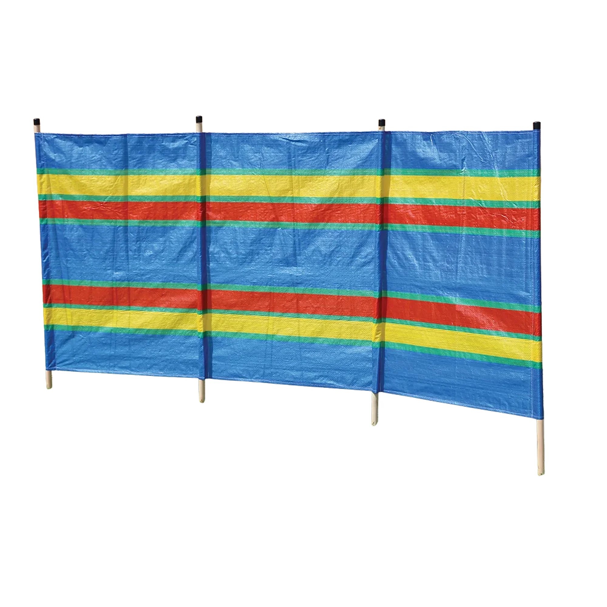 Unbranded 4 Pole Multicoloured Polythene Windbreak - 1.606 kg