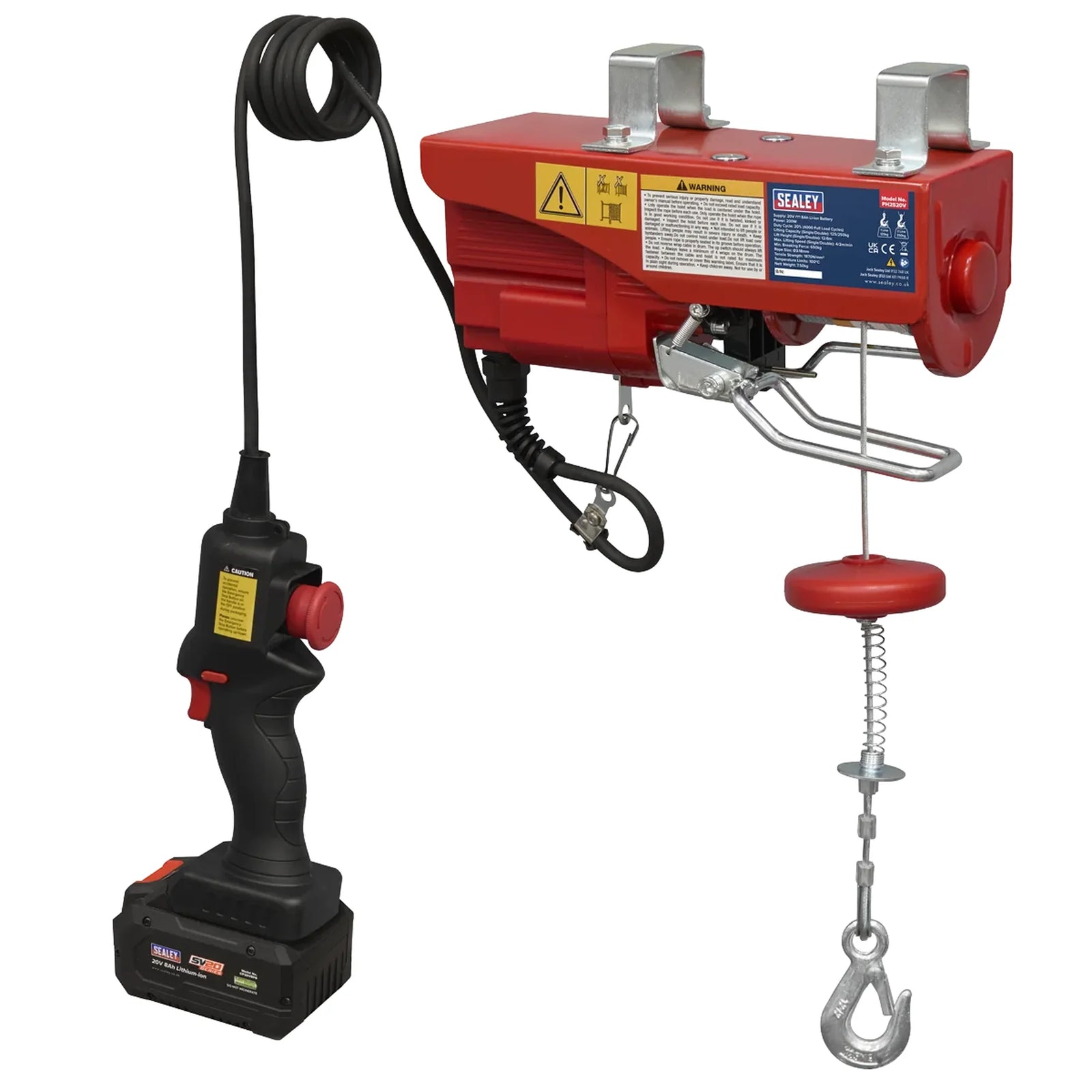 Sealey SV20 Series Battery Powered Hoist 20V - Body Only - PH2520V