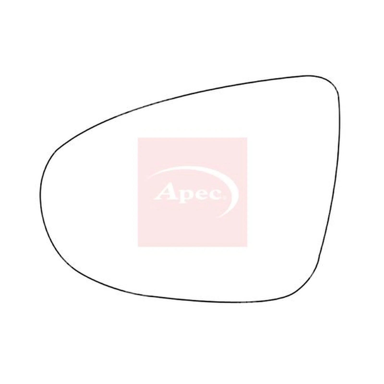 Apec Exterior Wing Mirror Glass Left AMS2047