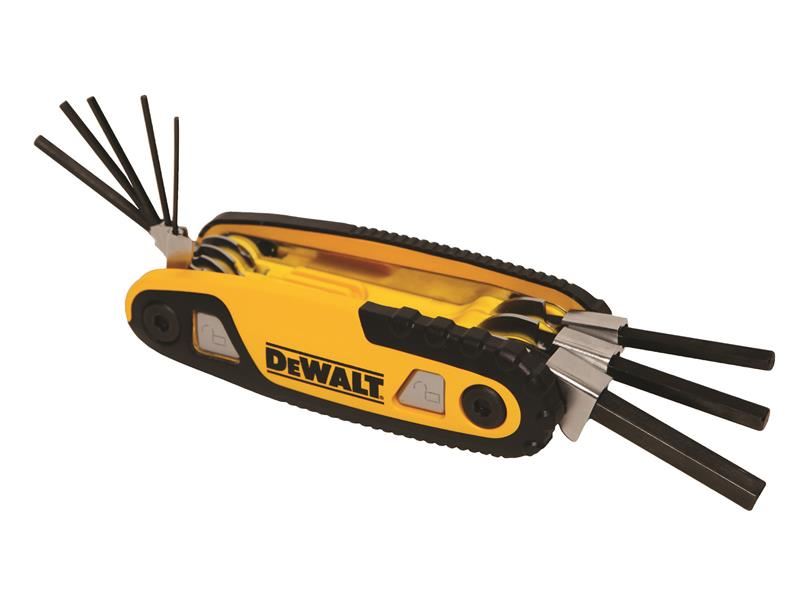 Dewalt Metric Folding / Locking Hex Key Set, 8 Piece