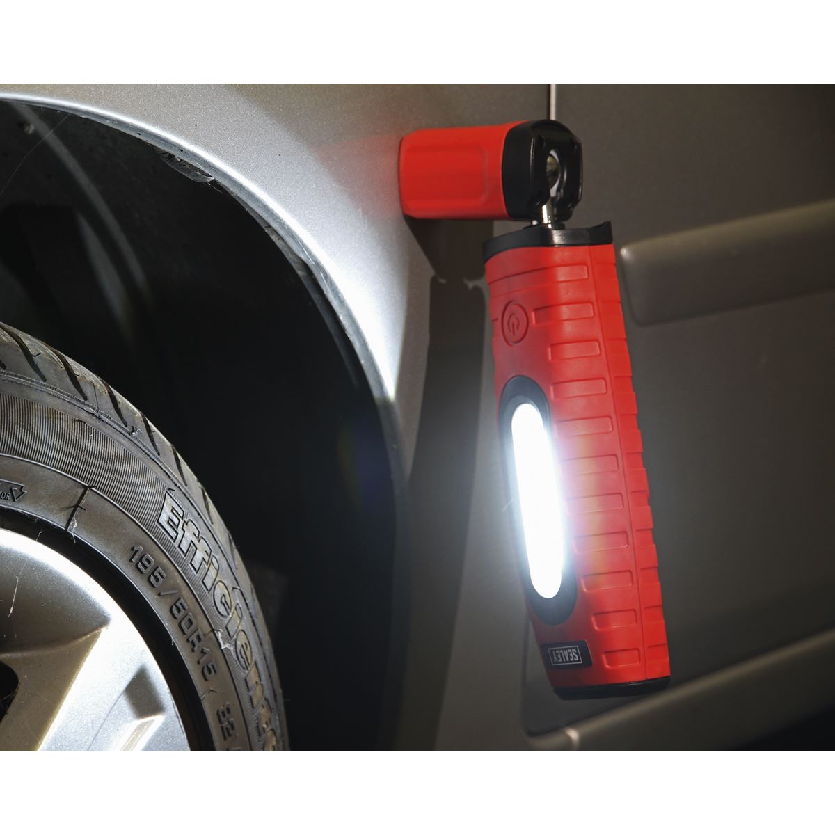 Sealey R/Charge 360 Insp Lamp 16 SMD LED + 3W LED Red 2 x Li-ion LED360PLUSR