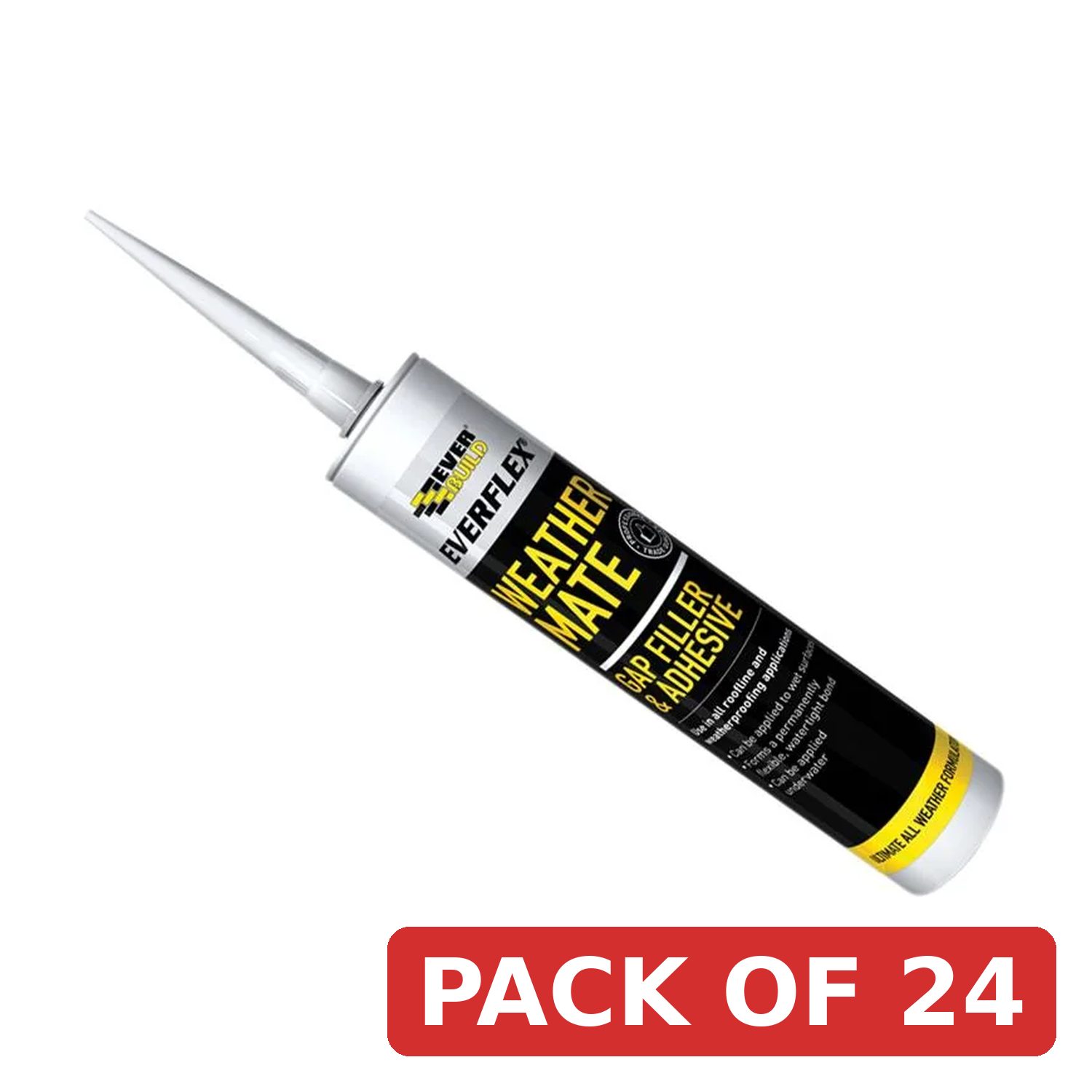 Everbuild Sika Weather Mate Multi-Use Gap Filler & Adhesive Black 295ml