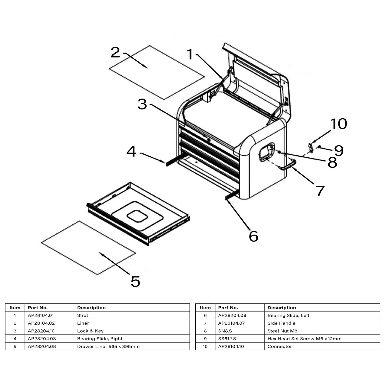 Sealey Strut AP28104.01