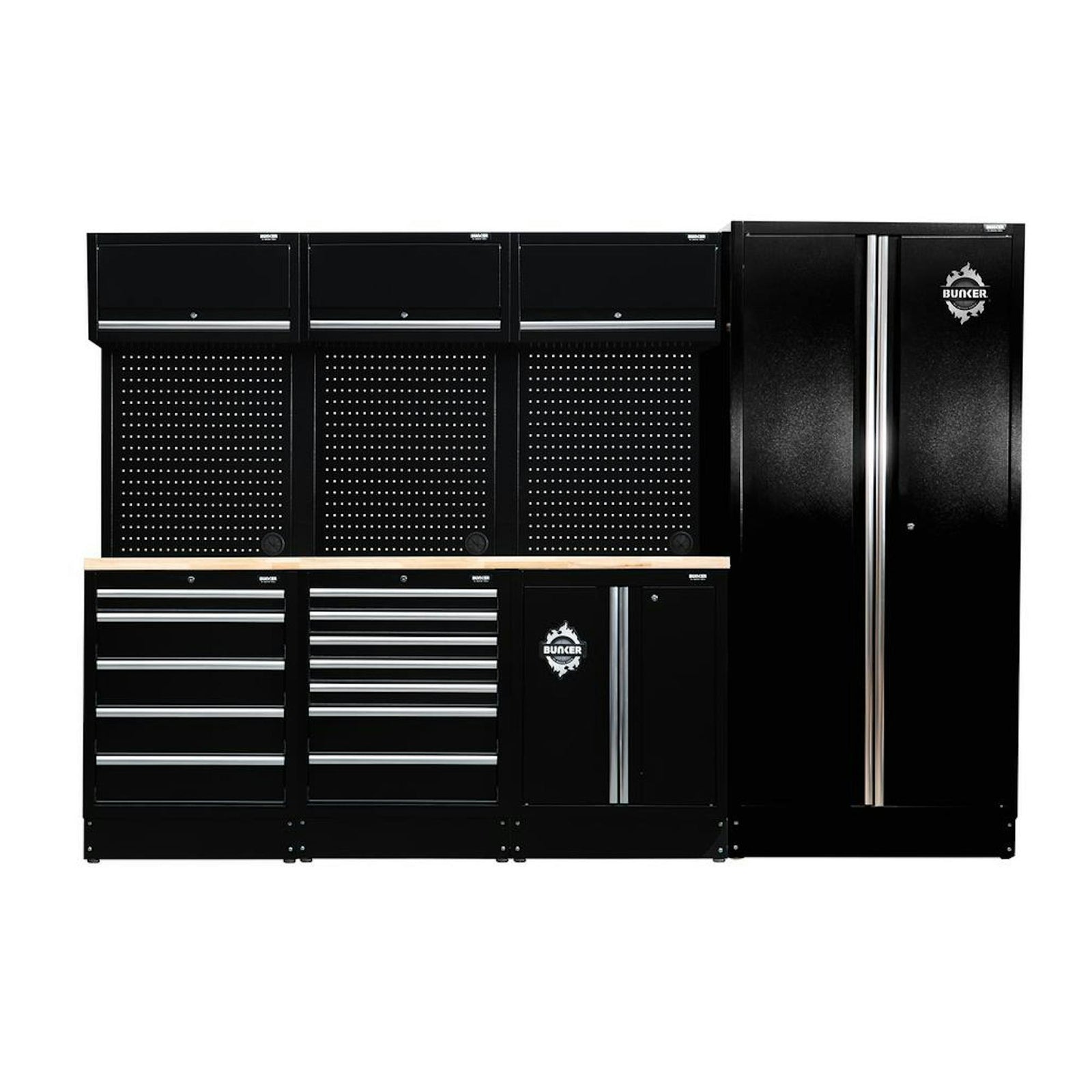 BUNKER 15 Piece Modular Storage Combo with Worktop, 2955mm - MS400COMBO/15