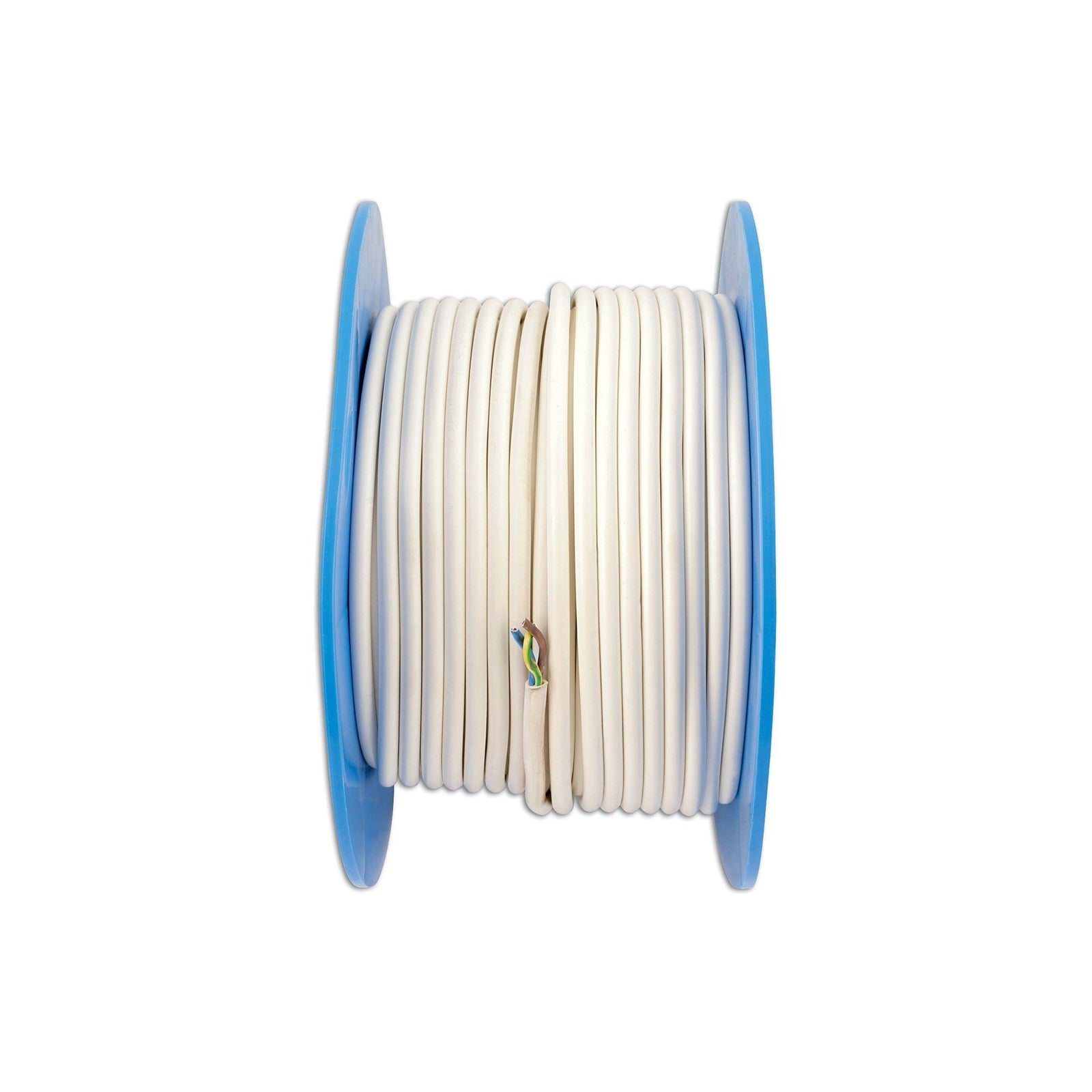 Connect White 3 Core Mains Cable 15A 50m 30675