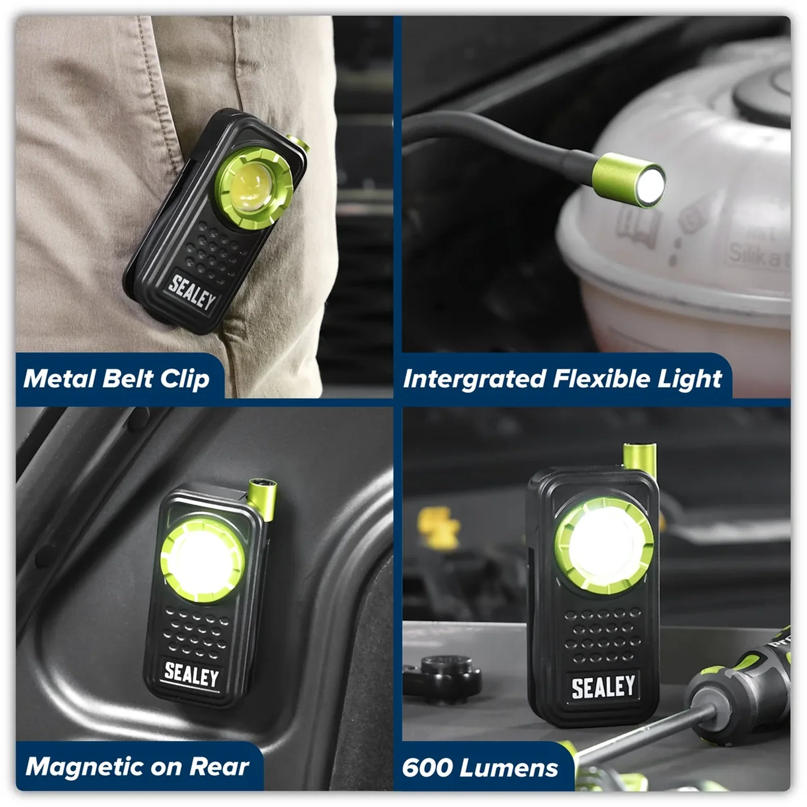 Sealey LED600FX Pocket Light 8W COB & 1W SMD LED