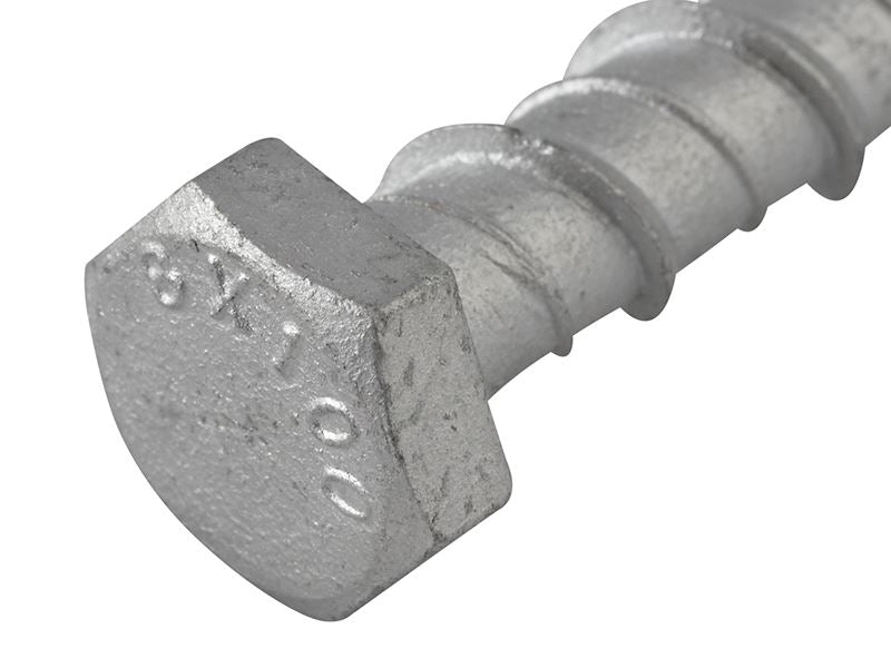 Forgefix Lightning Bolt Hex Head M8 x 100mm Box 100