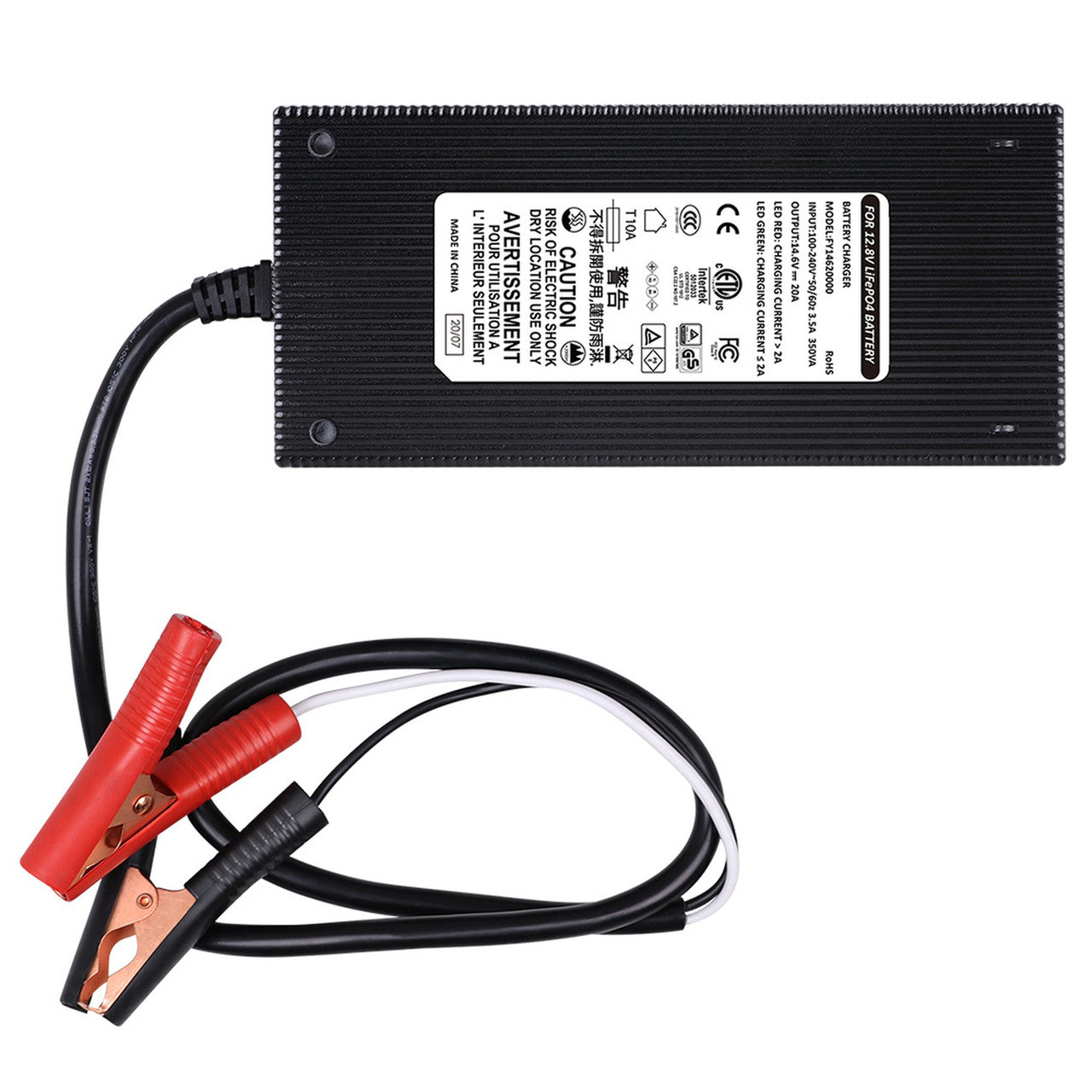 Renogy 20A 240V AC to DC Lithium Iron Phosphate Battery Charger
