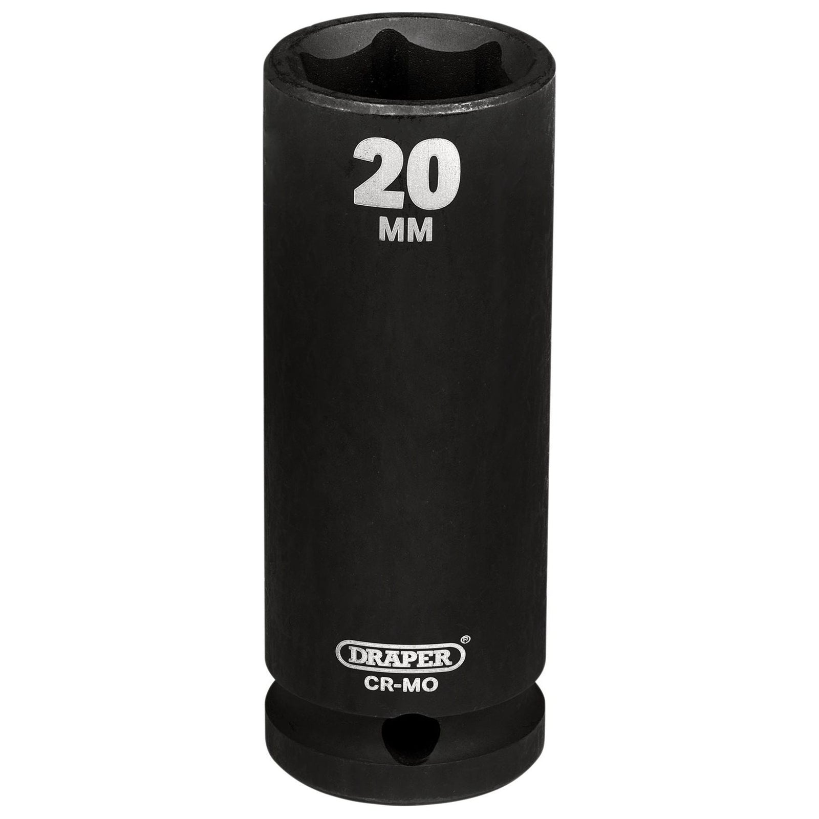 Draper Hi-TORQ Deep Impact Socket, 1/2" Sq. Dr., 20mm
