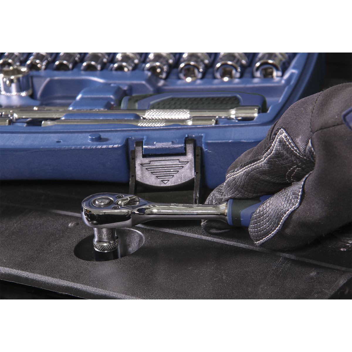 Sealey Premier 33pc 1/4" Drive WallDrive Metric Socket Set 4-14mm Ratchet Handle