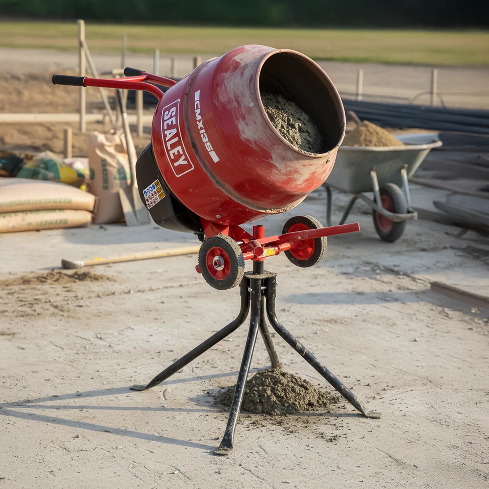 Sealey Cement Mixer CMX135 135L Drum Capacity 550W Motor
