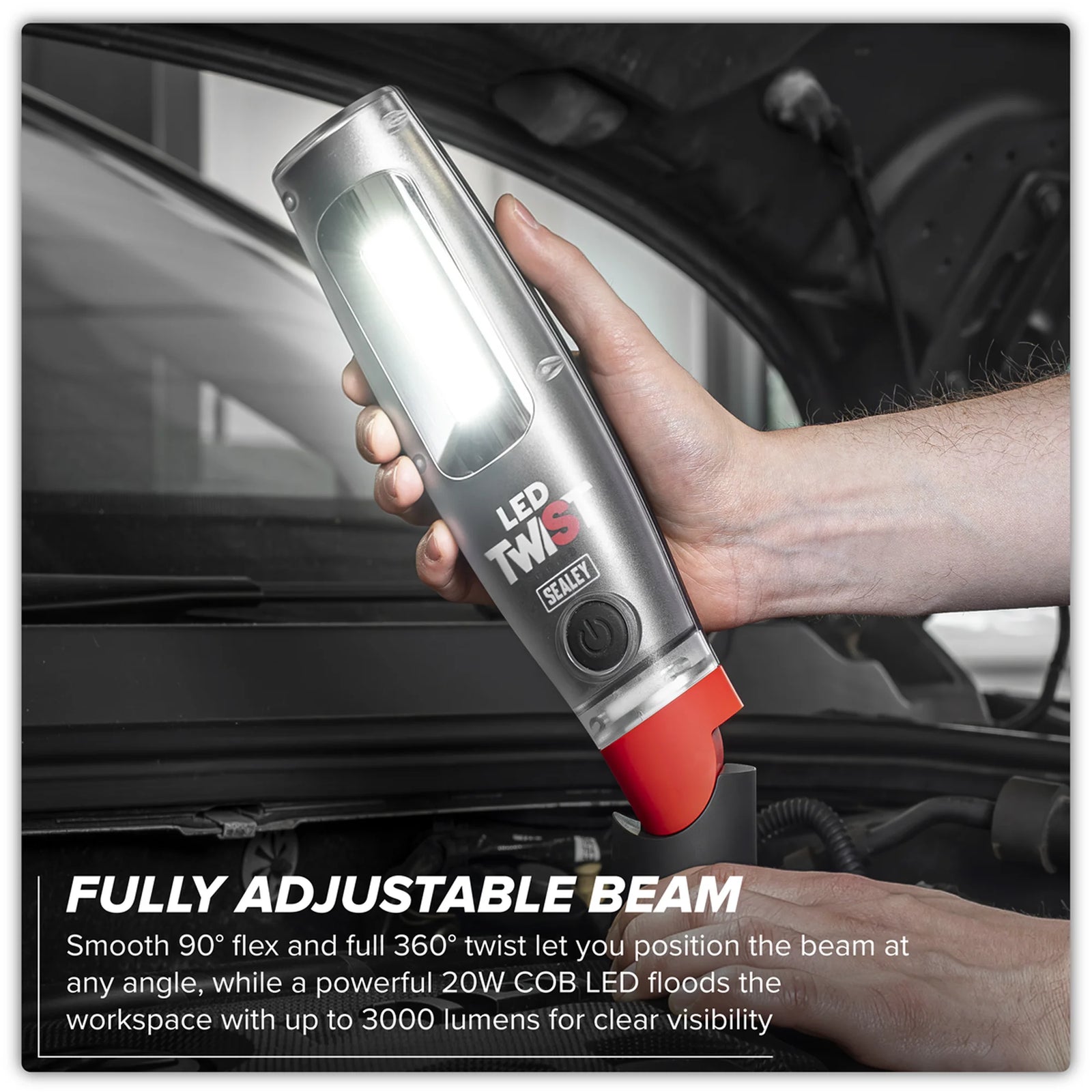 Sealey Rechargeable LED Inspection Light 20W COB 3000lm