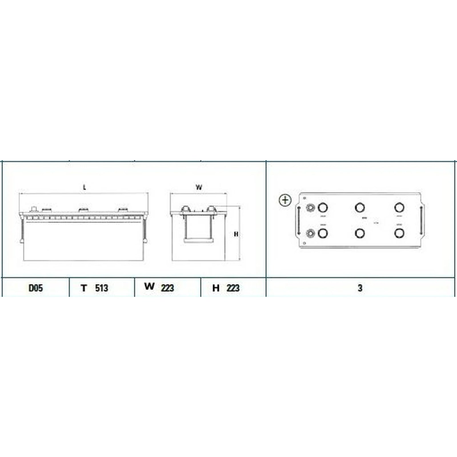 Exide Battery 12V 180Ah 1,000A EG1803