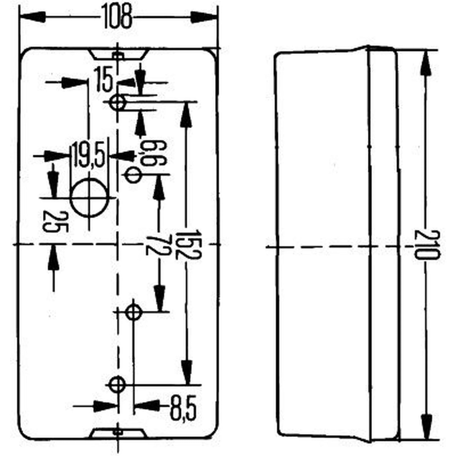Hella Tail Light / Lamp P21W Left 2VA 006 040-291