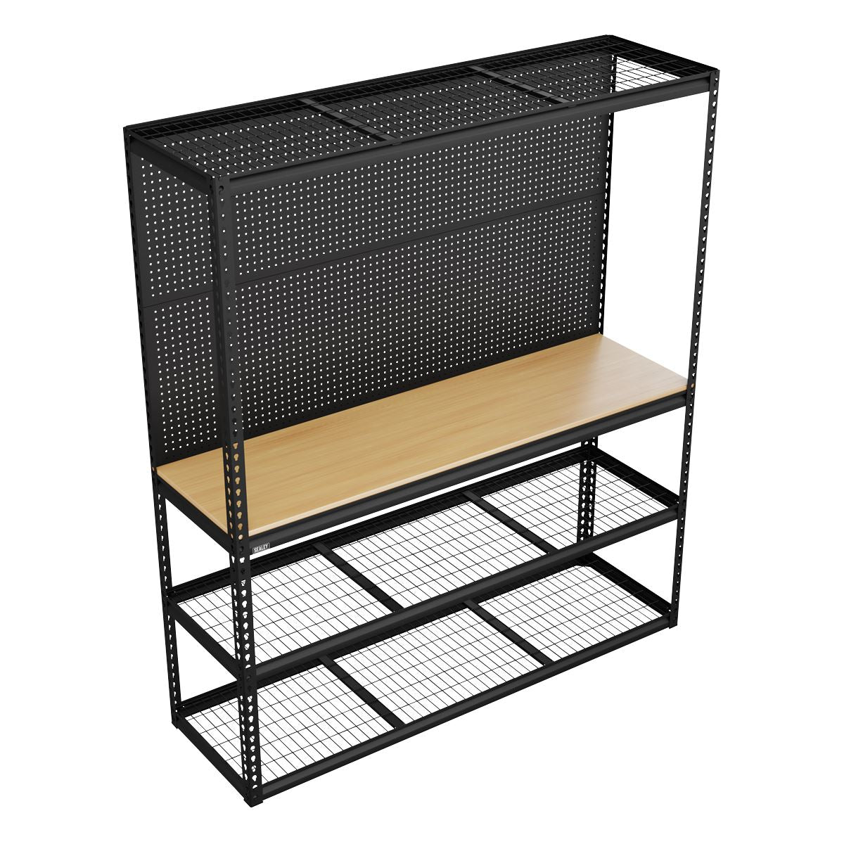 Heavy-Duty Modular Workbench Racking & Pegboard 1820mm 300kg Capacity Per Level