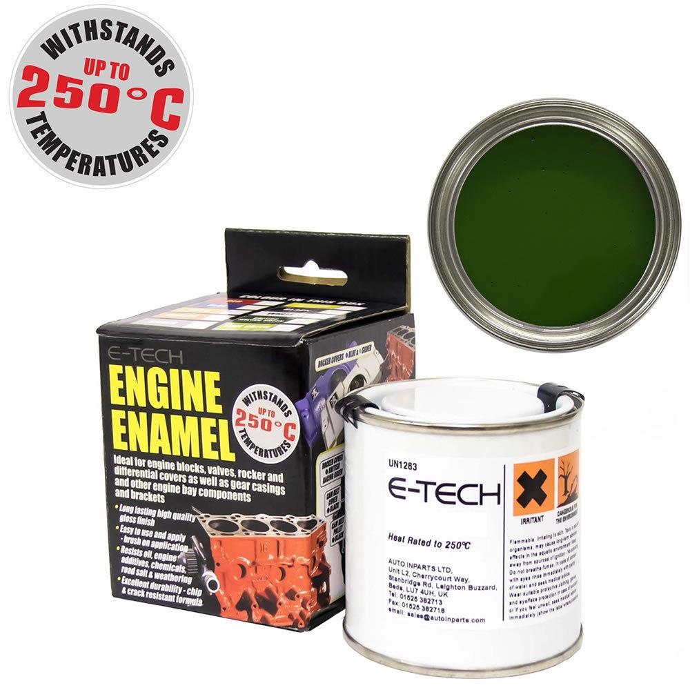 E-Tech British Racing Green Engine Enamel Paint 250ml Heat Resistant High Temp