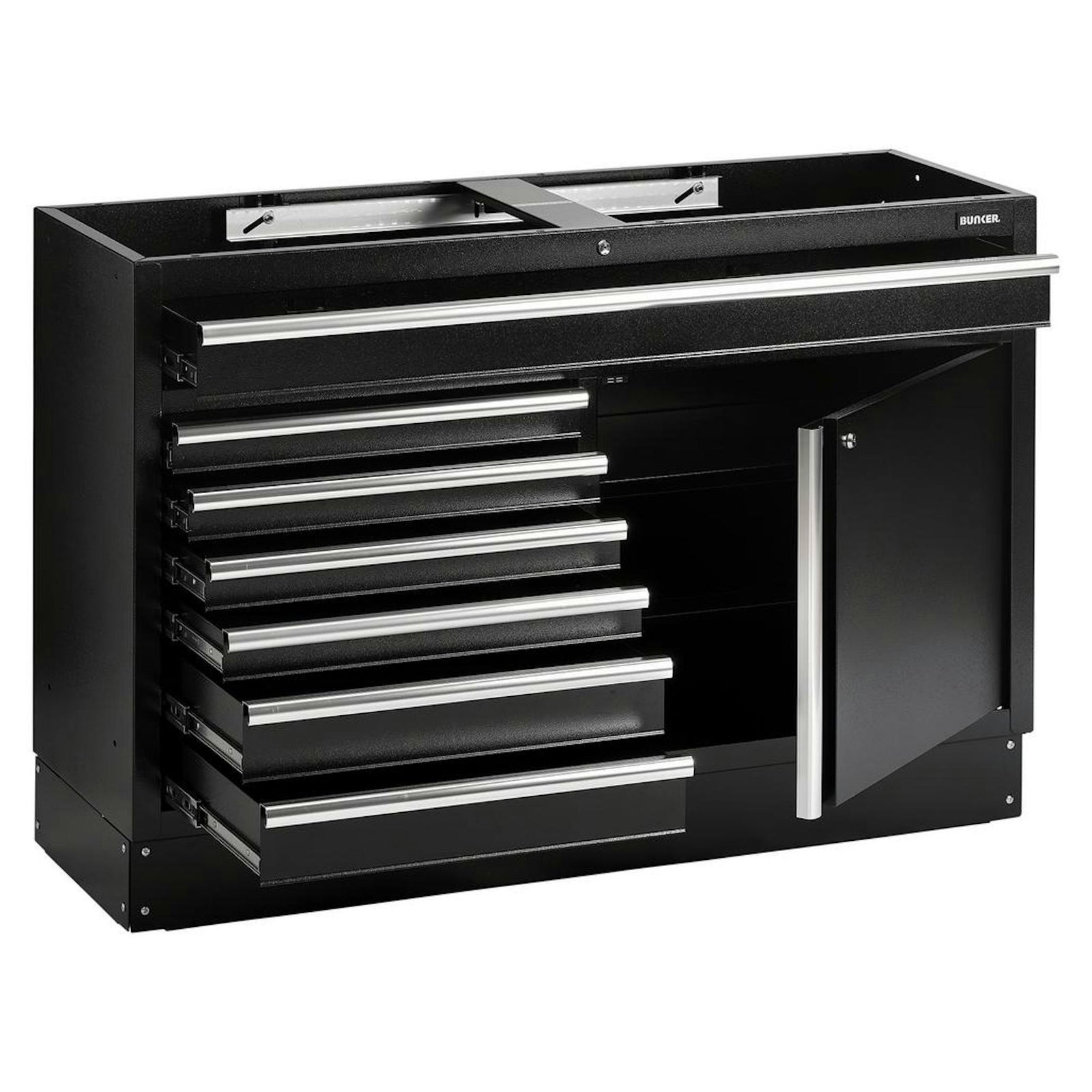 BUNKER Modular Floor Cabinet, 7 Drawer, 1360mm - MS400-7BU54
