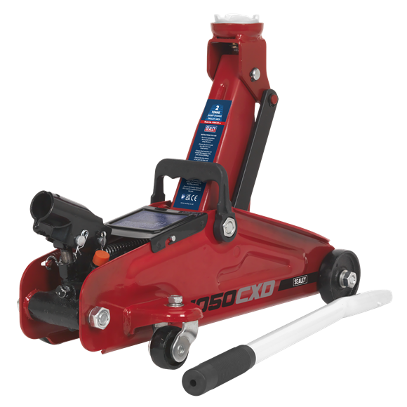 Sealey Trolley Jack 2 Tonne Short Chassis with Storage Case 1050CXD