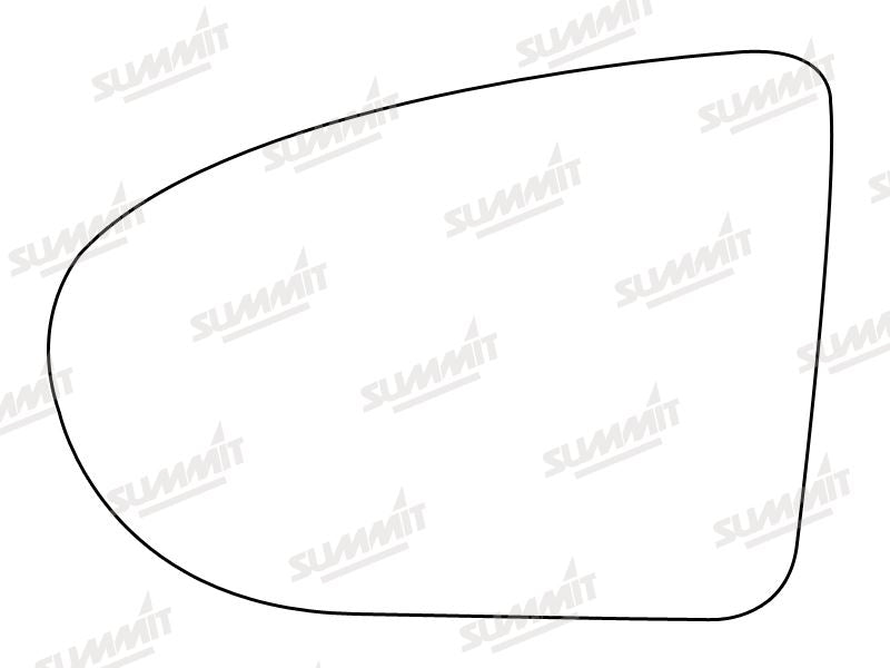 Summit Stick-On Standard Mirror Glass fits Nissan Qashqai 08 on LHS