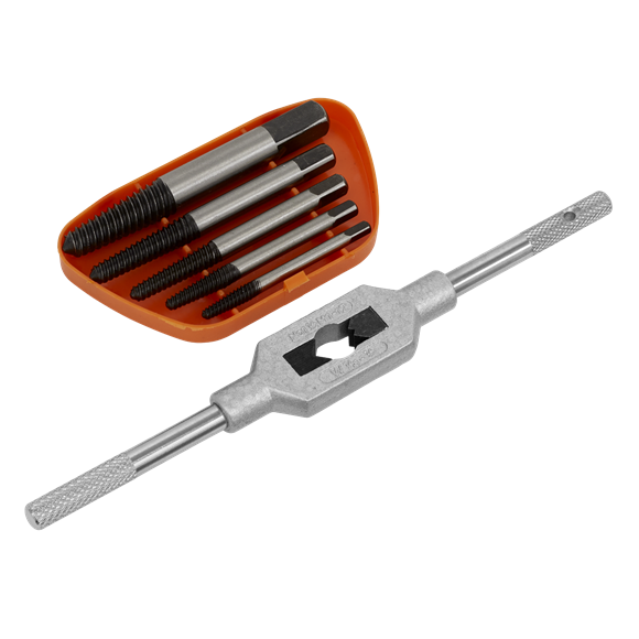 Sealey Screw Extractor Set with Wrench 6pc Helix Type AK721