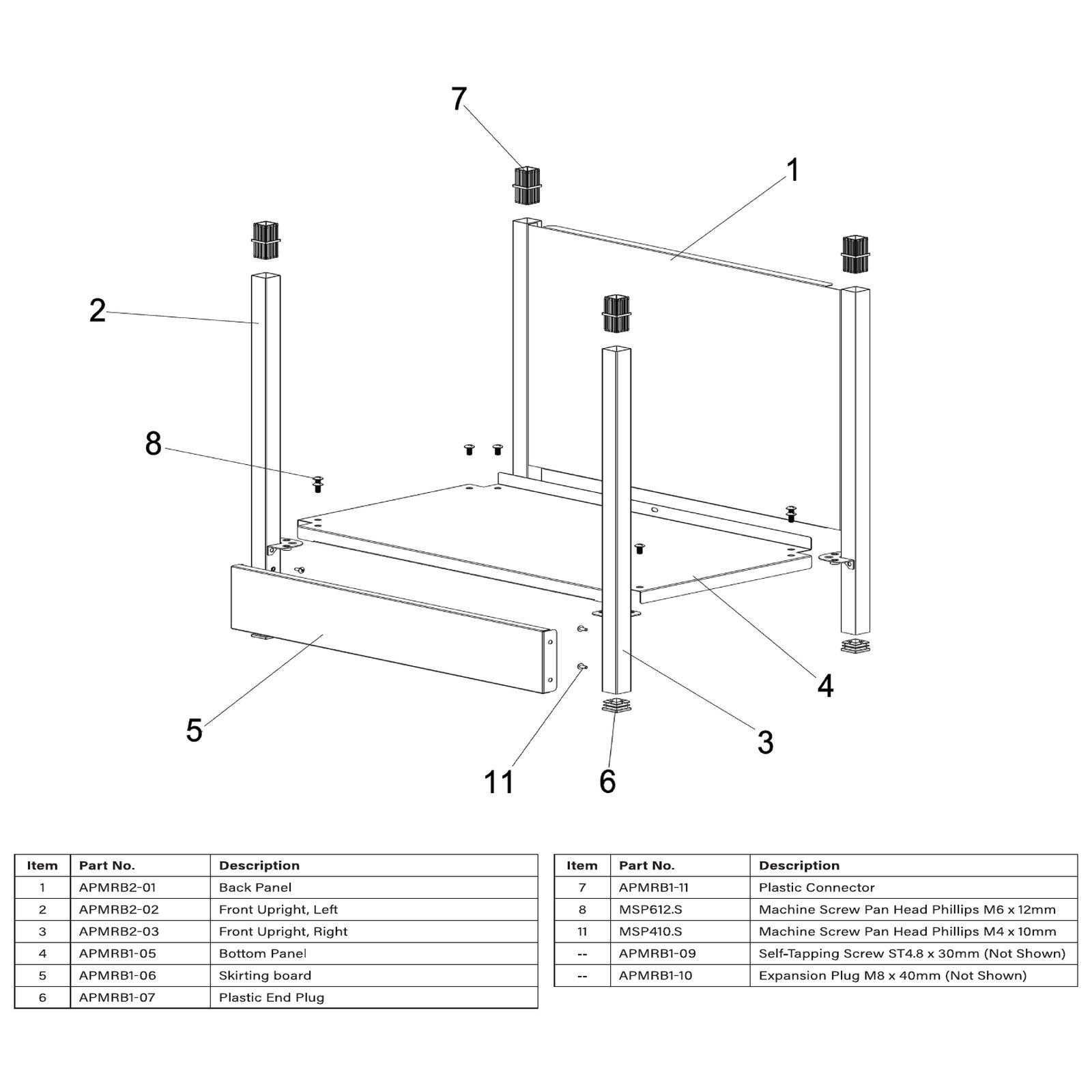 Sealey Left Side, Front Upright APMRB2-02
