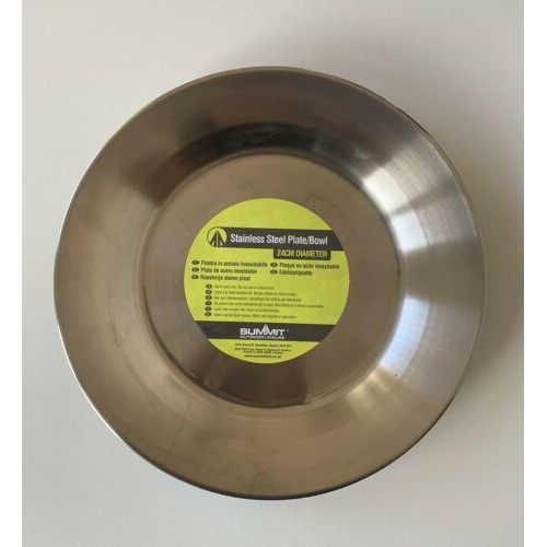 Stainless Steel Large Plate 24cm Camping Outdoor Park Hiking Travel Summit