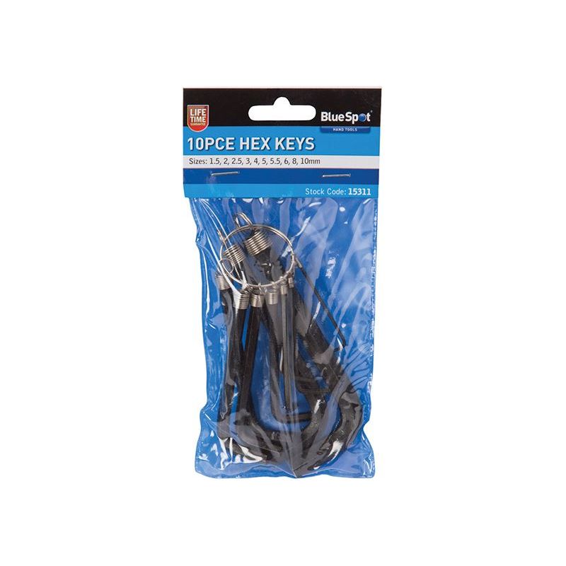 Bluespot Tools Hexagon Key Set, 10 Piece