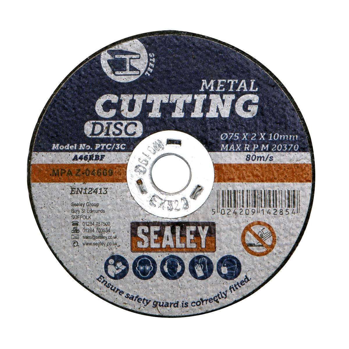 Sealey Cutting Disc75 x 2mm 10mm Bore PTC/3C