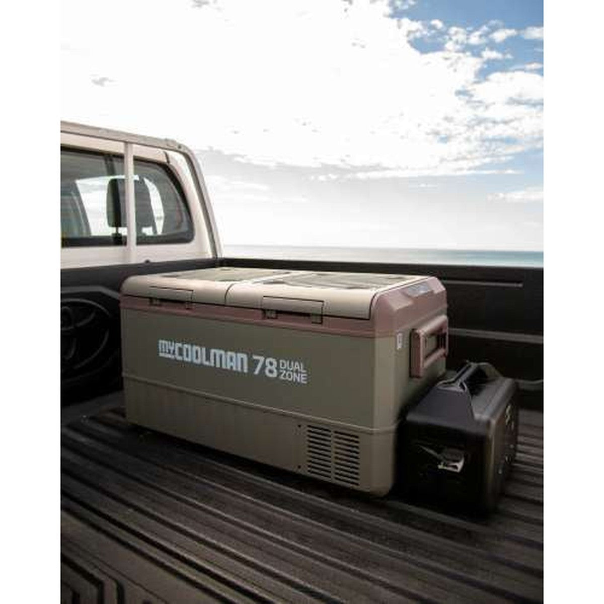 myCOOLMAN 78L Icebox Large Heavy-Duty Hard Cooler with Drain Plug, Tie-Down Points & Bottle Opener