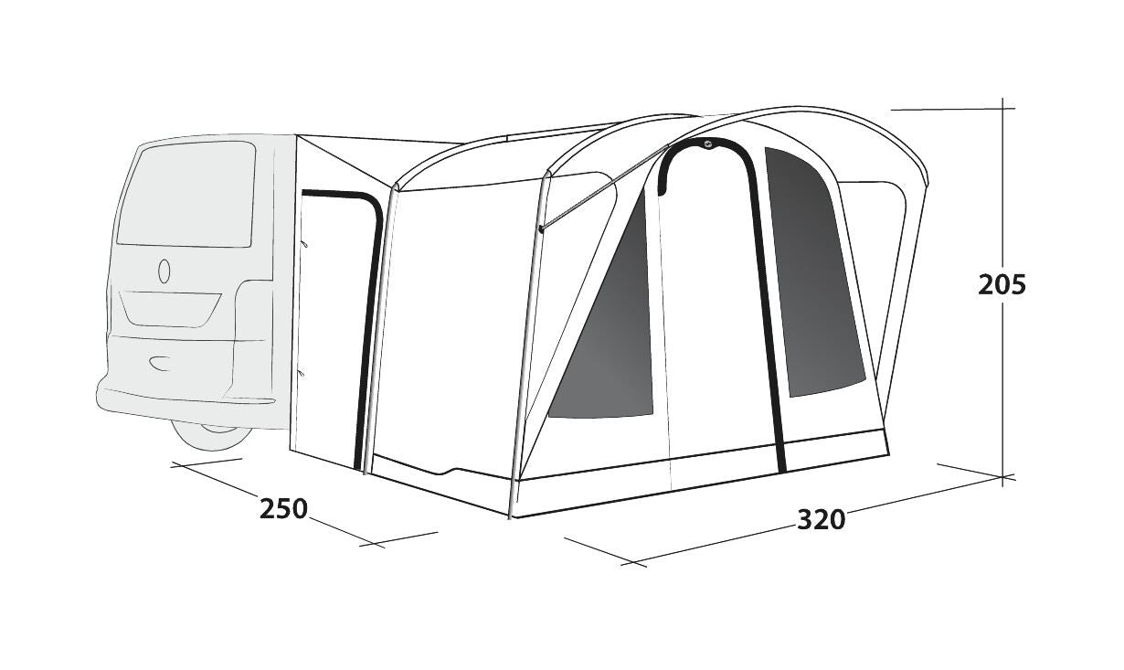 Outwell Fresno Driveaway Awning Grey