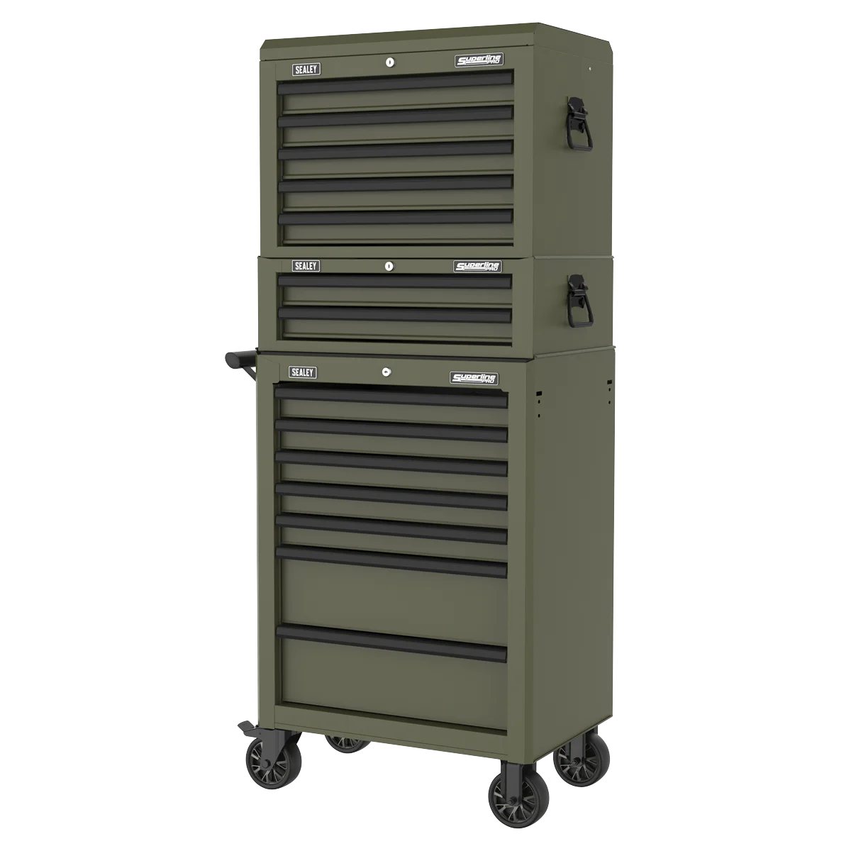 Sealey Heavy-Duty Rollcab 7 Drawer Tool Chest - Khaki