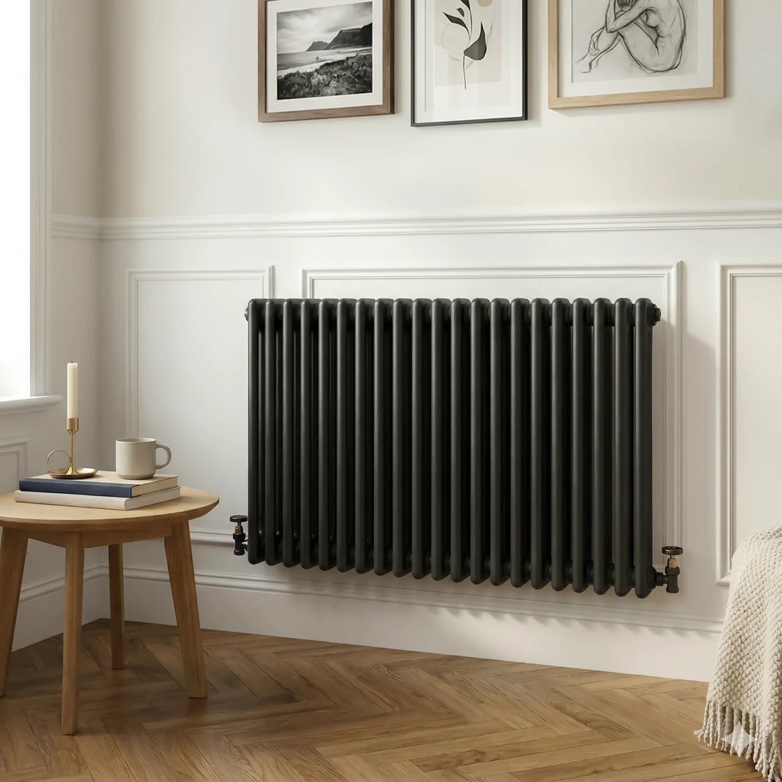 Baridi Horizontal Radiator DH364 600 x 1012mm Black