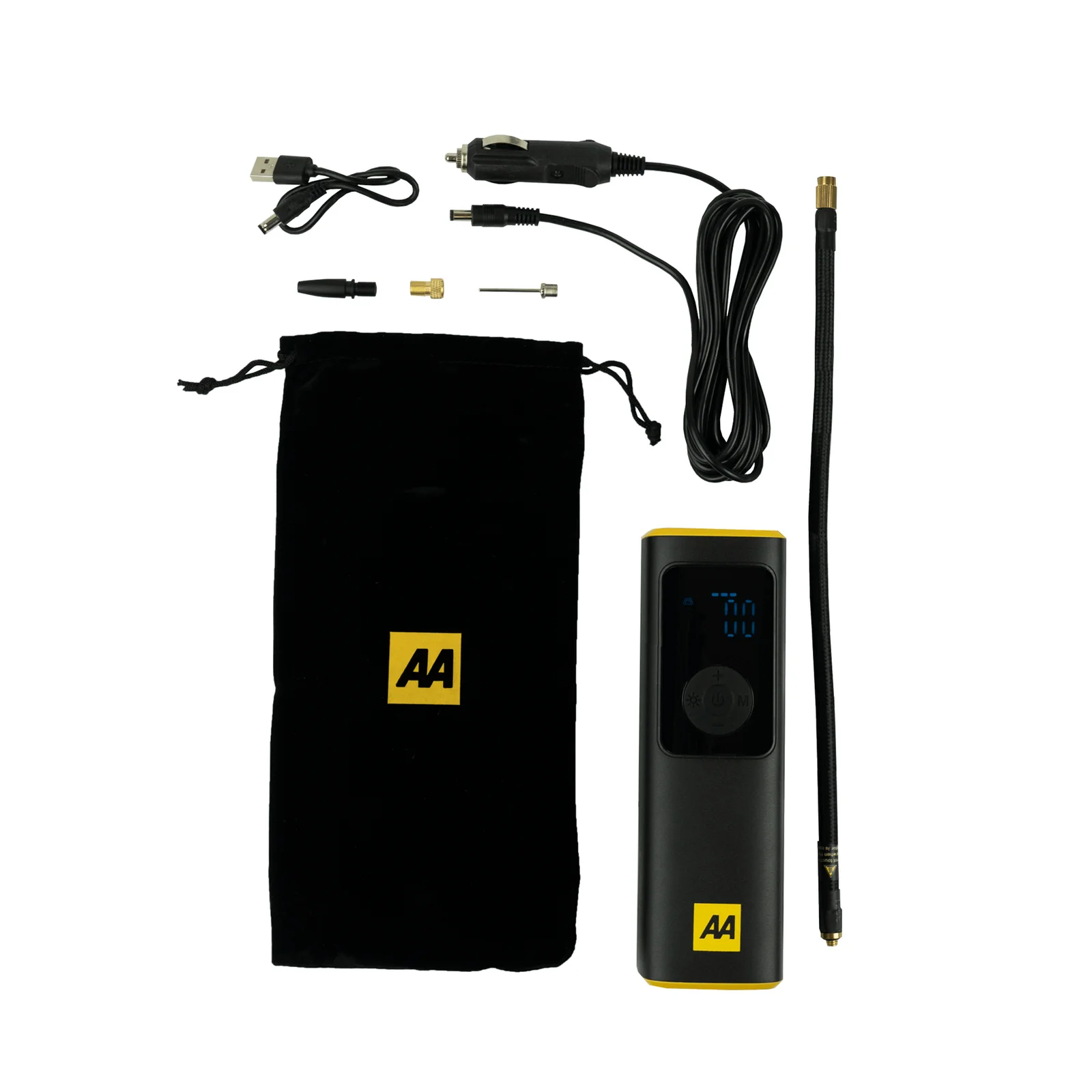 AA Rechargeable Tyre Inflator With Power Bank 12V USB