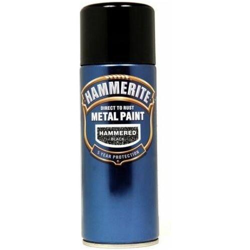 2x 400ml Hammerite HAmmERED BLACK Direct to Rust Metal Spray Paint Aerosol 400ml
