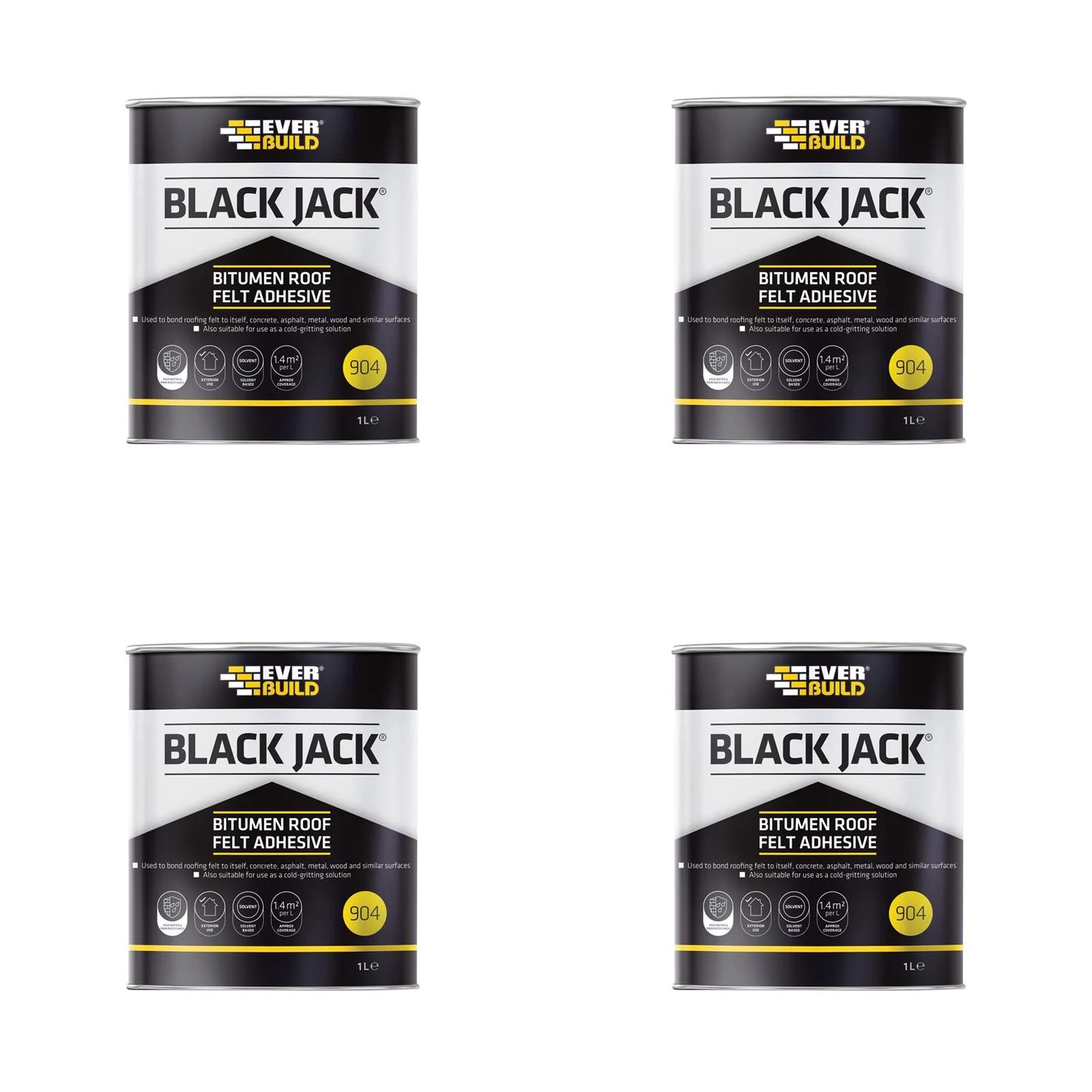 Everbuild Sika Black Jack® 904 Bitumen Roof Felt Adhesive 1 litre - 852650