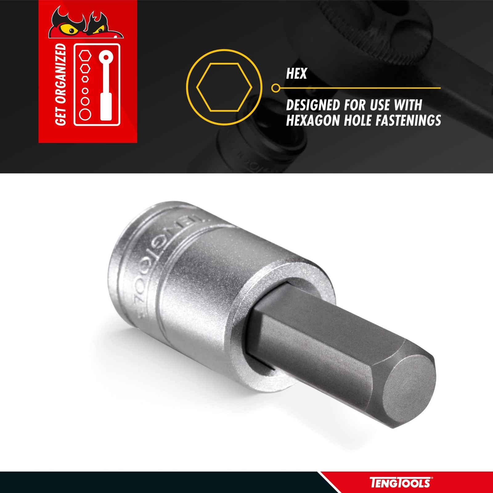 Teng Tools 3/8" Hex Bit Socket Metric 7mm