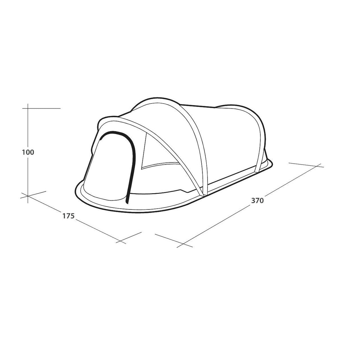 Outwell Nexion 2 Ocean Pop-up Tent 2 Berth Fast Pitch Dark Inner