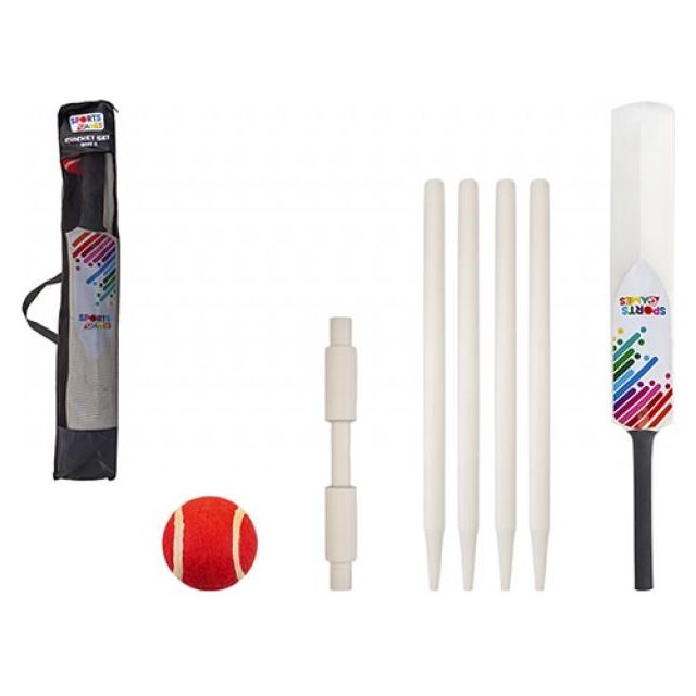 Size 5 7 Piece Cricket Complete Set With Mesh Carry Bag Outdoor Games