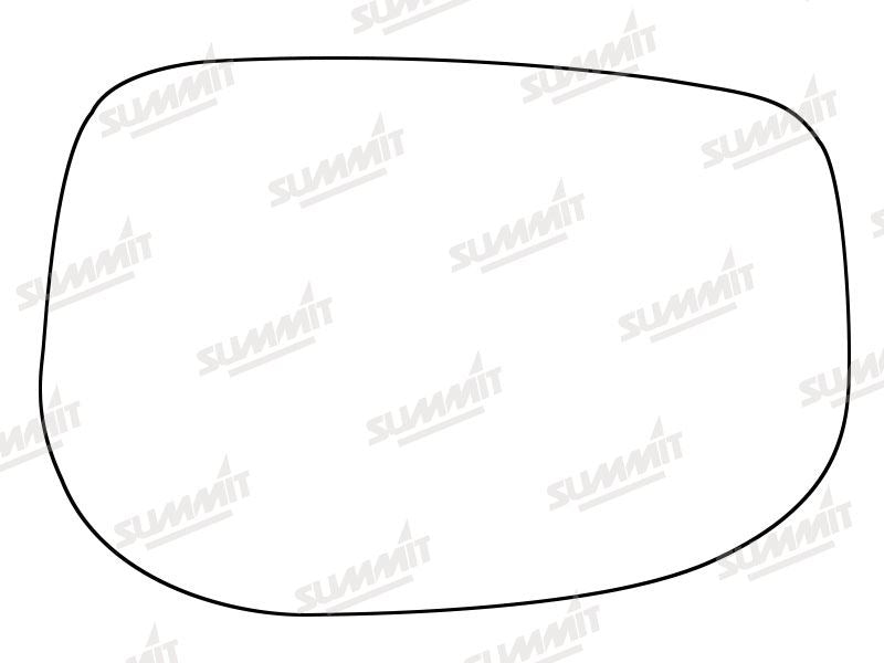 Summit Stick-On Standard Mirror Glass fits Honda Jazz 09 on RHS