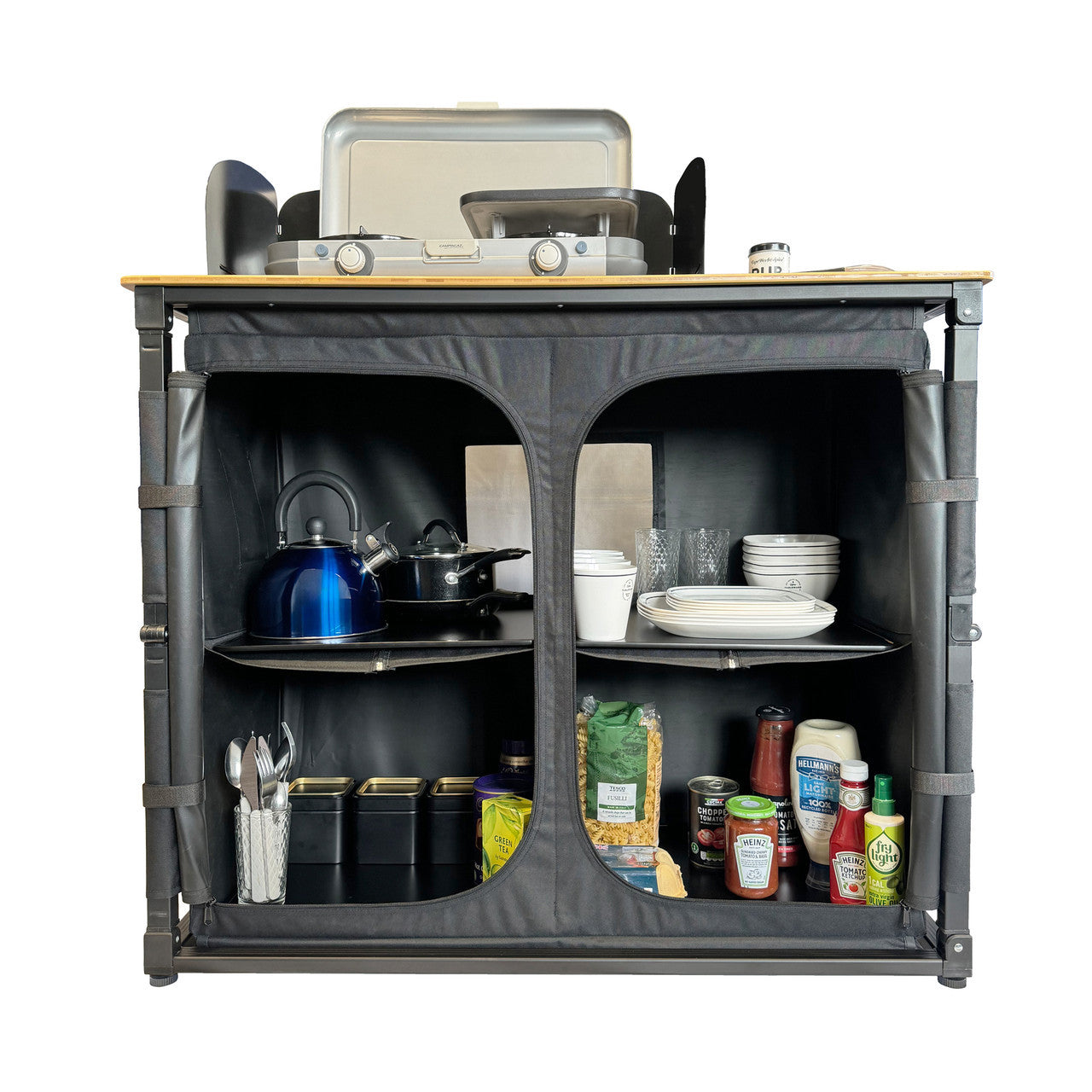 Olpro Deluxe Camp Kitchen With Double Cupboard