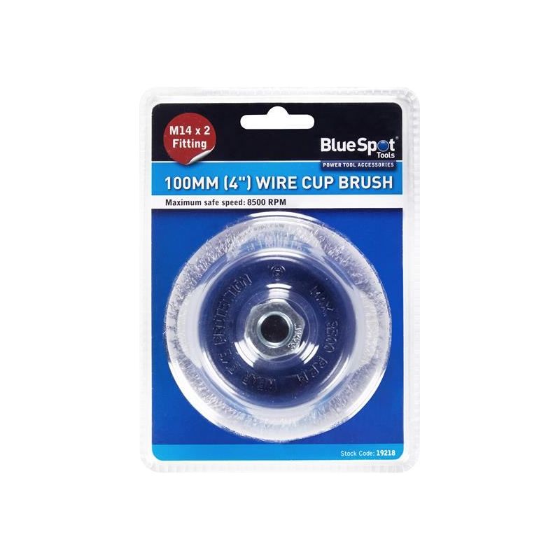 Bluespot Tools Steel Wire Cup Brush 100mm M14 X 2