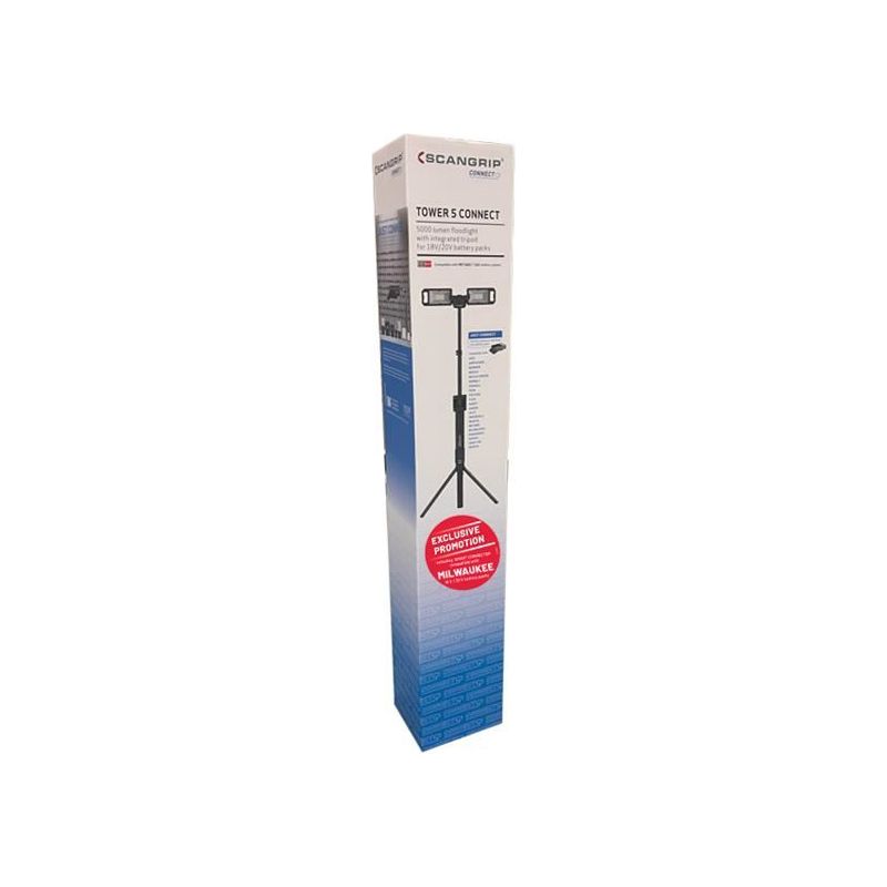 Scangrip® TOWER 5 CONNECT Floodlight with Milwaukee CONNECT 18V Bare Unit