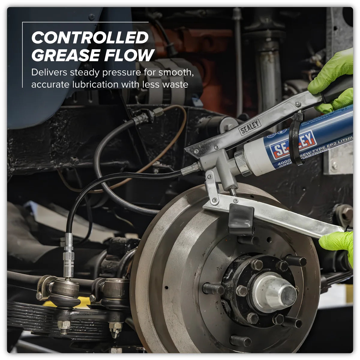 Sealey Double Lever Grease Gun AK4405 0.7cm³ Delivery