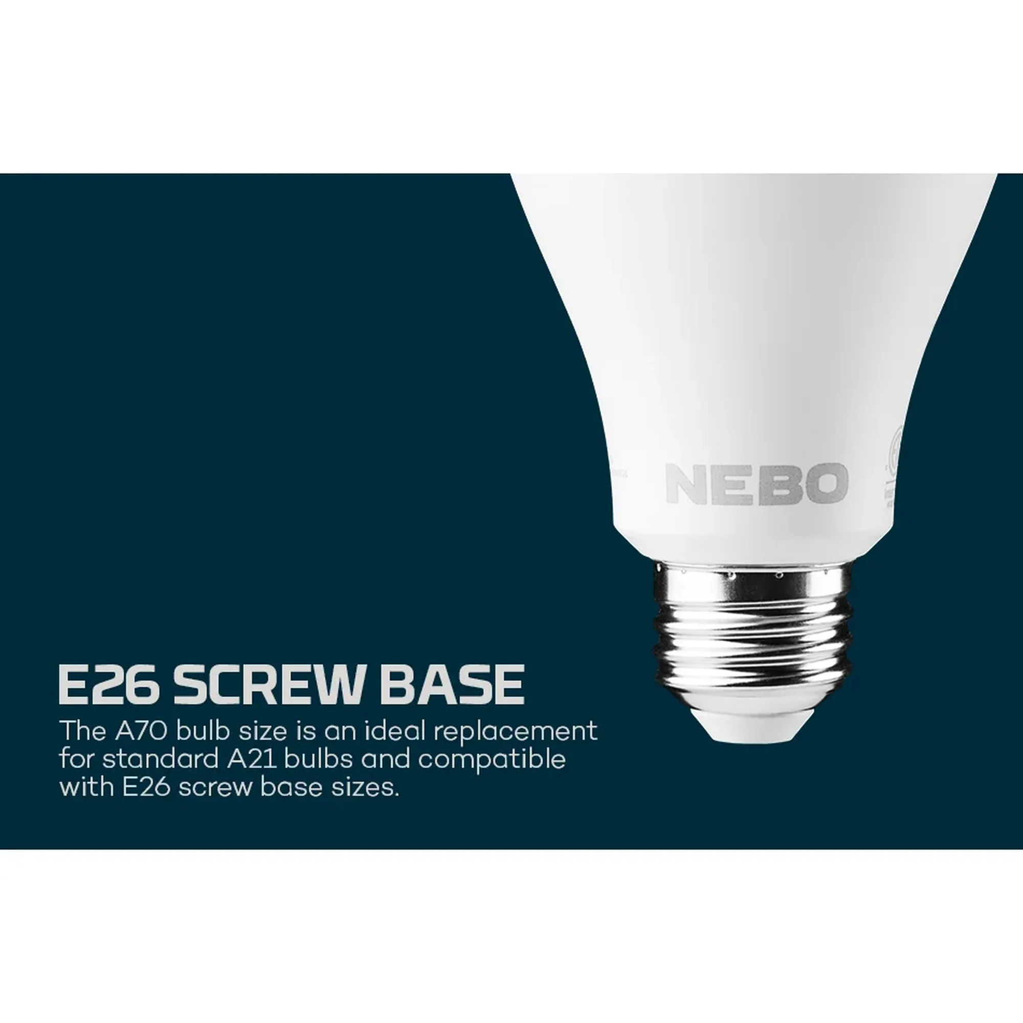 Nebo Blackout Backup Emergency LED Bulb - Rechargeable 8W