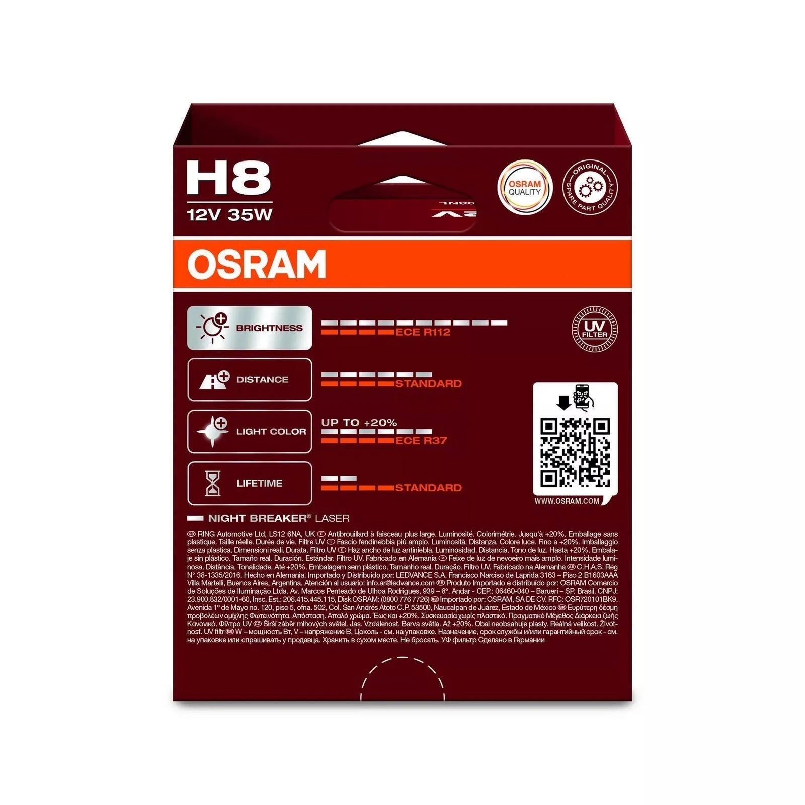 Osram Halogen Headlight 64212NL-2HB 35W 12V