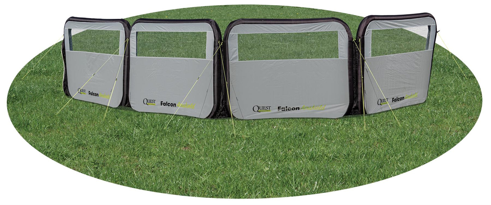 Quest Falcon Pro AirShield 500 Windbreak (3 panels - mid grey)