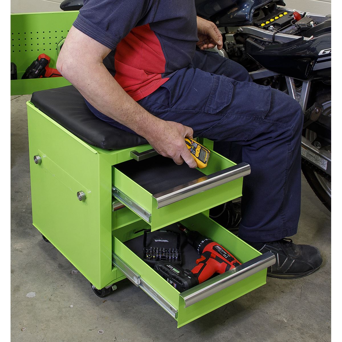 Sealey Rollcab & Utility Seat Kit with Creeper 4pc AP556CSHVKIT