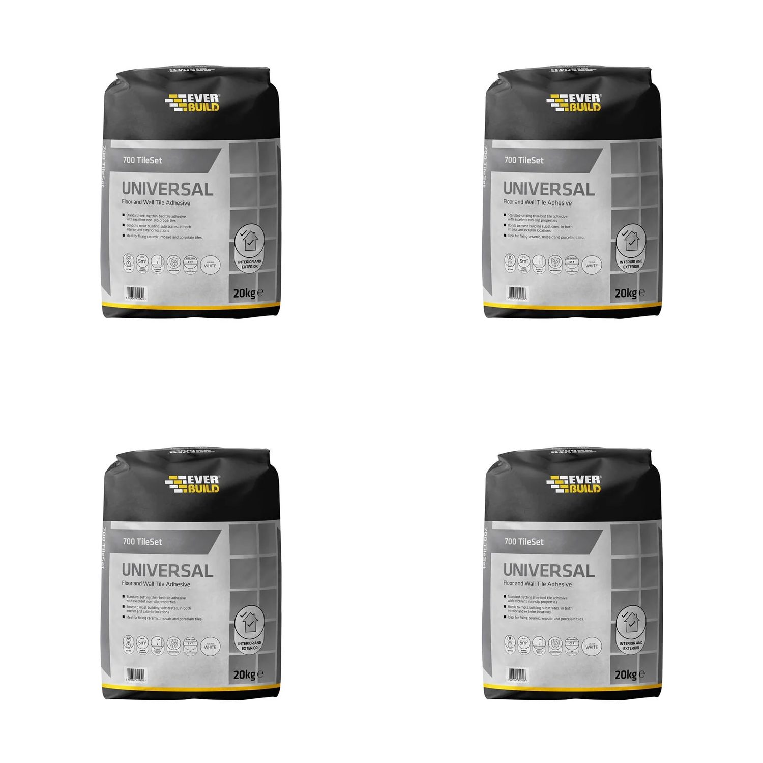Everbuild Sika 700 TileSet Universal Grey 20kg - 678329