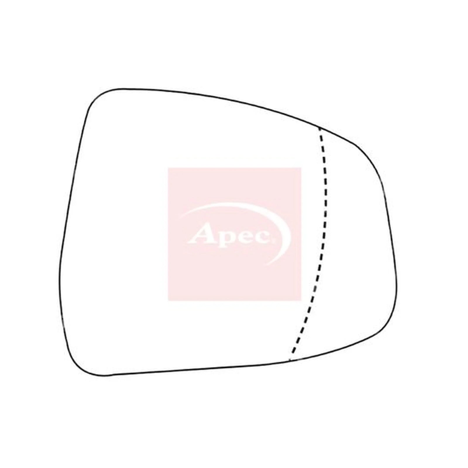 Apec Exterior Wing Mirror Glass Right AMS2230