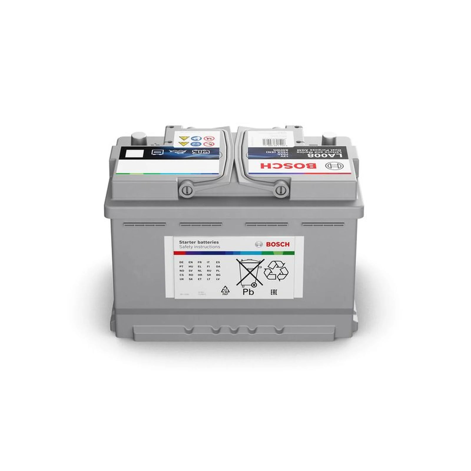 Bosch Batteries LA008 Bosch LA - AGM Battery 0 092 LA0 080